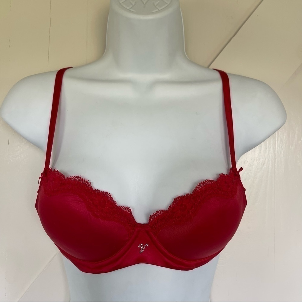 VICTORIA'S Secret Dream Angel red Lightly Lined Bra 32B